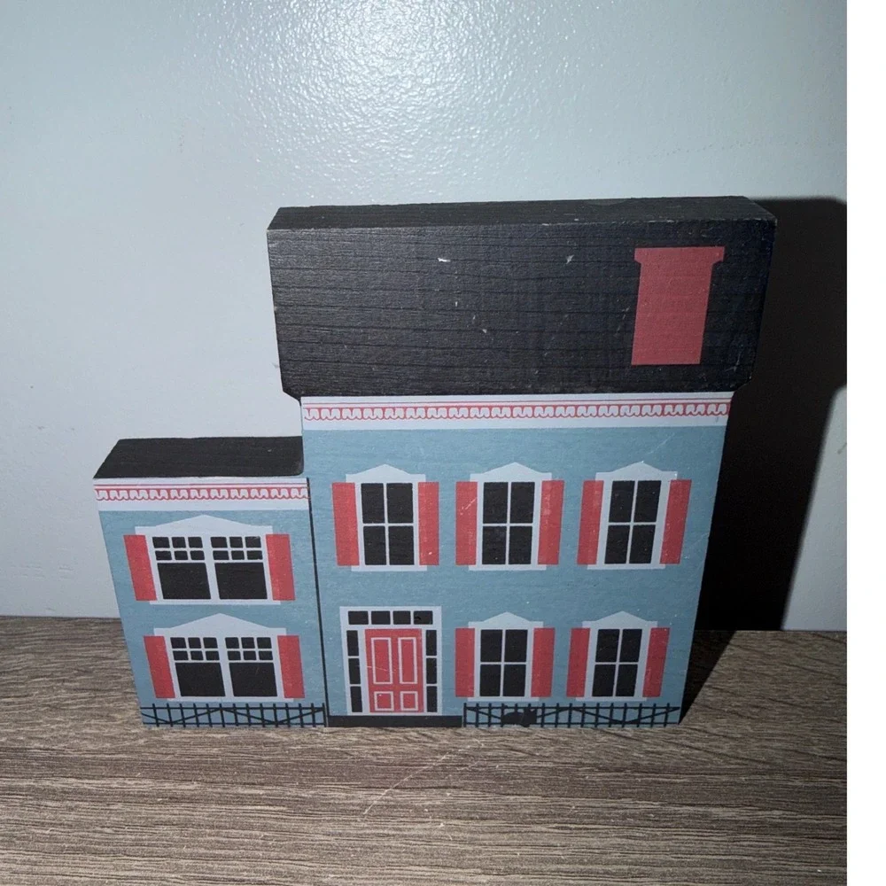 Cats Meow Village Westbrook House Series IV 1986 Wooden Shelf Sitter Faline